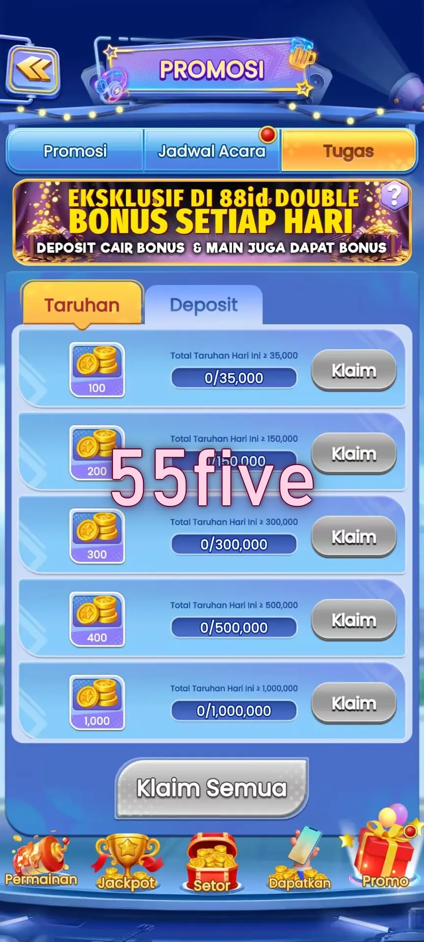 55five Tangkapan Layar - APK Resmi